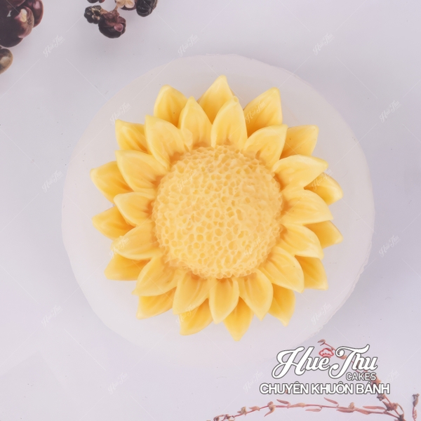 Khuôn silicon Hoa Hướng Dương 8.3cm làm bánh rau câu 3D 4D nhấn xôi, fondant, socola, nến hanmade