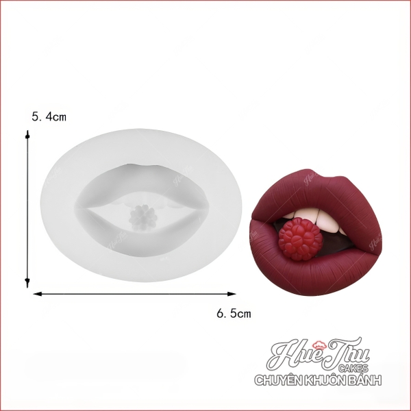 Khuôn silicon Đôi Môi Gợi Cảm 6.5cm Tạo Hình 3D/4D Đa Dụng