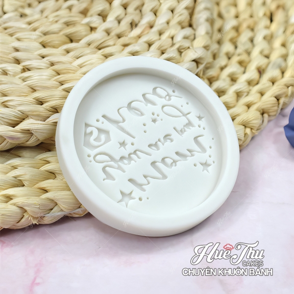 Khuôn silicon Mom You Are My Hero Tròn 6.7cm làm bánh rau câu 3D 4D nhấn xôi, fondant, socola, nến hanmade