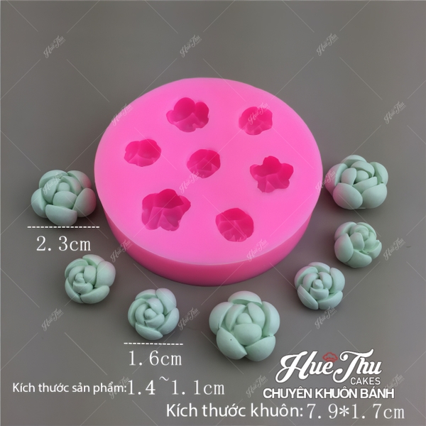 Khuôn silicon Lá Rừng, Hoa Rừng (vỉ nhiều chi tiết) làm bánh rau câu 3D 4D nhấn xôi, fondant, socola, nến hanmade