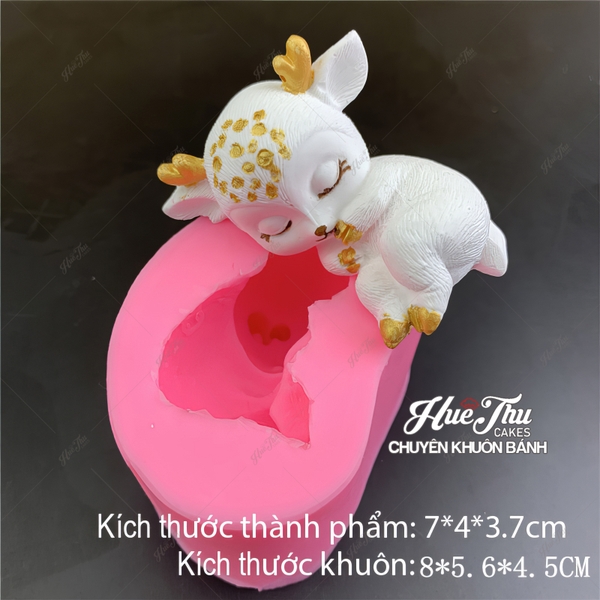 Khuôn silicon Hươu Sao Cute 8cm làm bánh rau câu 3D 4D nhấn xôi, fondant, socola, nến hanmade