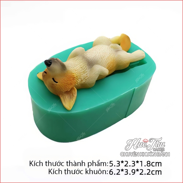 Khuôn silicon Chú Chó Cute (bộ 8 khuôn) làm bánh rau câu 3D 4D nhấn xôi, fondant, socola, nến hanmade