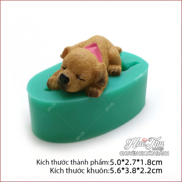 Khuôn silicon Chú Chó Cute (bộ 8 khuôn) làm bánh rau câu 3D 4D nhấn xôi, fondant, socola, nến hanmade