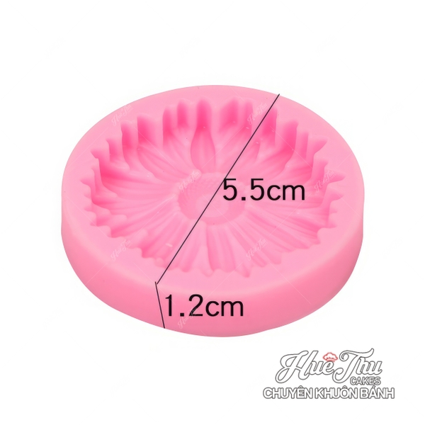 Khuôn silicon Hoa Hướng Dương Mặt Trời 5.5cm làm bánh rau câu 3D 4D nhấn xôi, fondant, socola, nến hanmade