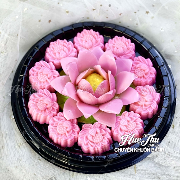 Khuôn nhựa Hoa Sen Ghép làm bánh rau câu 3D 4D nhấn xôi, fondant, socola, nến hanmade