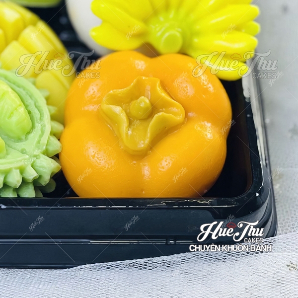 Khuôn silicon quả Măng Cụt, quả Hồng làm bánh rau câu 3D 4D nhấn xôi, fondant, socola, nến hanmade