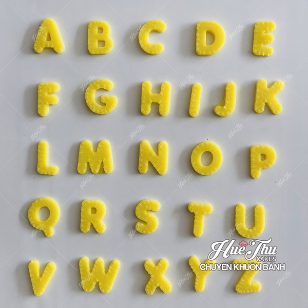 Khuôn silicon Bộ Chữ Chỉ May A119 làm bánh rau câu 3D 4D nhấn xôi, fondant, socola, nến hanmade