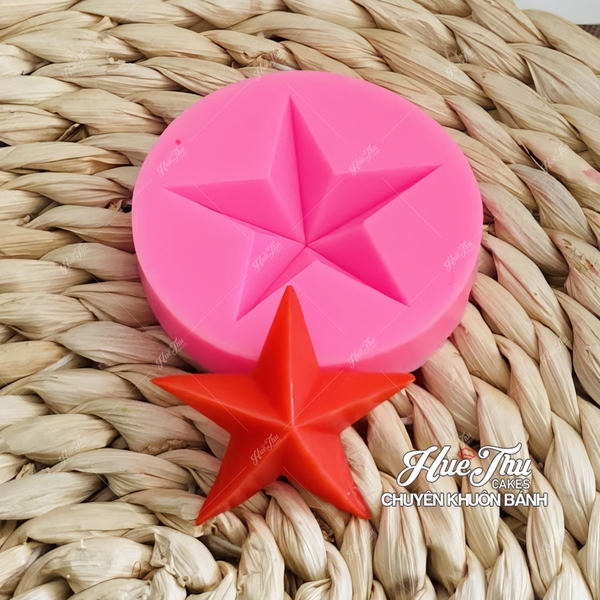 Khuôn silicon Ngôi Sao A122 làm bánh rau câu 3D 4D nhấn xôi, fondant, socola, nến hanmade