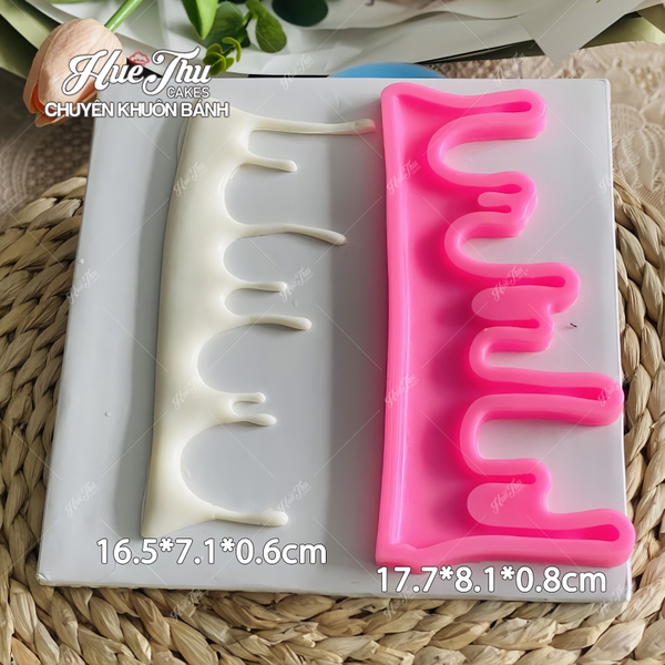 Khuôn silicon Viền Kem Chảy A125 làm bánh rau câu 3D 4D nhấn xôi, fondant, socola, nến hanmade