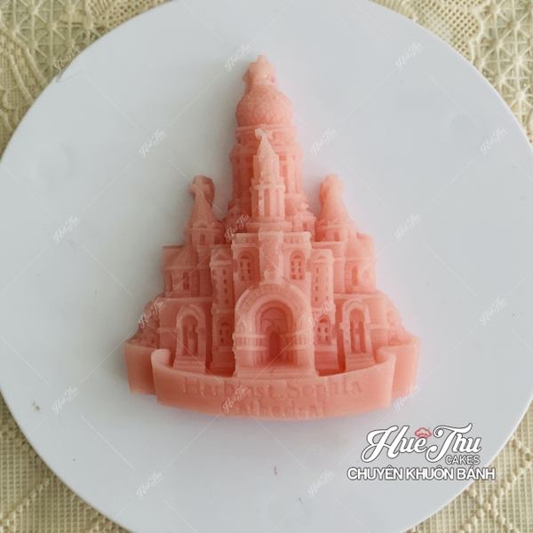 Khuôn silicon Lâu Đài 6cm A127 làm bánh rau câu 3D 4D nhấn xôi, fondant, socola, nến hanmade