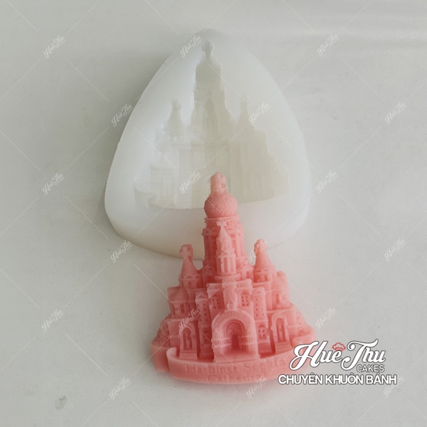 Khuôn silicon Lâu Đài 6cm A127 làm bánh rau câu 3D 4D nhấn xôi, fondant, socola, nến hanmade