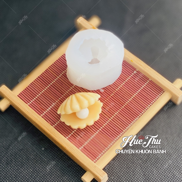 Khuôn silicon Sò Ngọc Trai A102 làm bánh rau câu 3D 4D nhấn xôi, fondant, socola, nến hanmade
