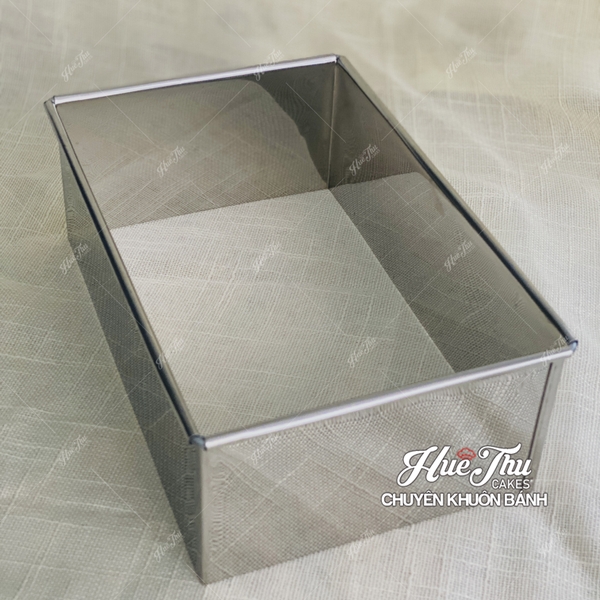 Khuôn Ring hình Chữ Nhật 18/20/22/24cm cao 8cm (inox 304) làm bánh rau câu, bánh mousse
