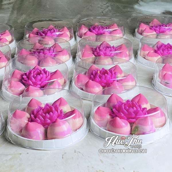 Khuôn rau câu Trái Đào (vỉ 9 trái) làm bánh rau câu 3D 4D nhấn xôi, fondant, socola, nến hanmade