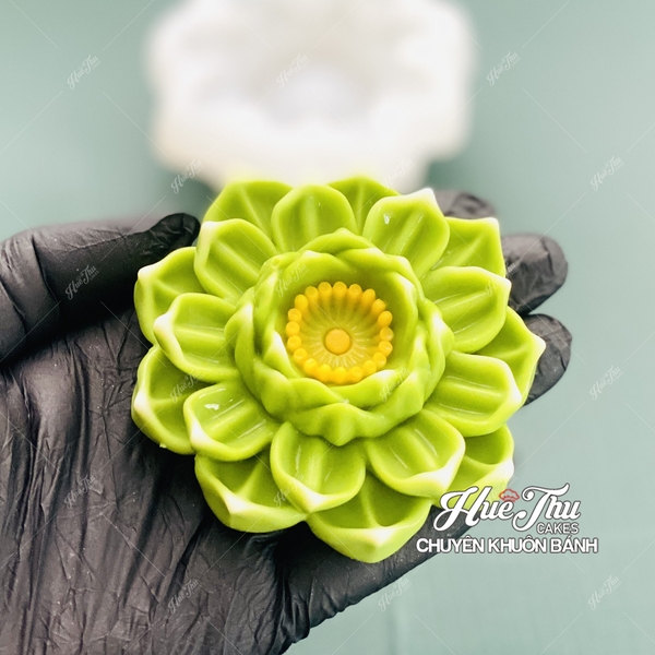 Khuôn silicon Hoa Sen 8cm A126 làm bánh rau câu 3D 4D nhấn xôi, fondant, socola, nến hanmade