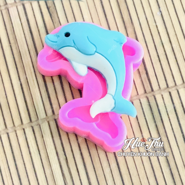 Khuôn silicon Cá Heo A164 (set 3 khuôn lớn nhỏ) làm bánh rau câu 3D 4D nhấn xôi, fondant, socola, nến hanmade