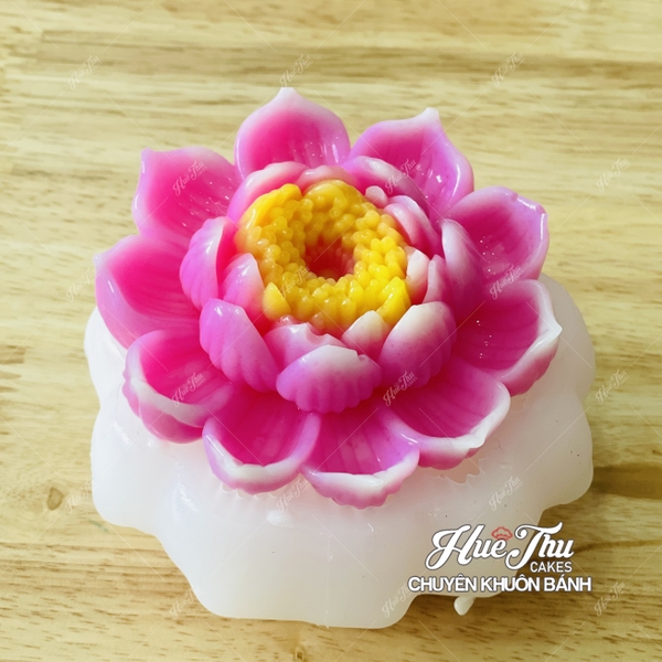 Khuôn silicon Hoa Sen 8cm A21 làm bánh rau câu 3D 4D nhấn xôi, fondant, socola, nến hanmade