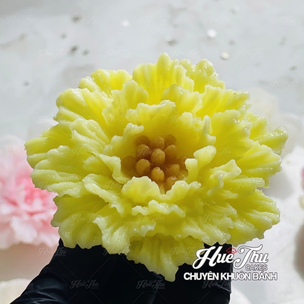 Khuôn silicon Hoa Mẫu Đơn Cánh Đứng làm bánh rau câu 3D 4D nhấn xôi, fondant, socola, nến hanmade