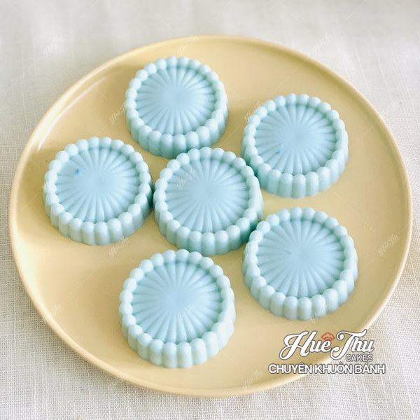 Khuôn silicon Xếp Ly Nhỏ A175 (vỉ 6 khuôn) làm bánh rau câu 3D 4D nhấn xôi, fondant, socola, nến hanmade