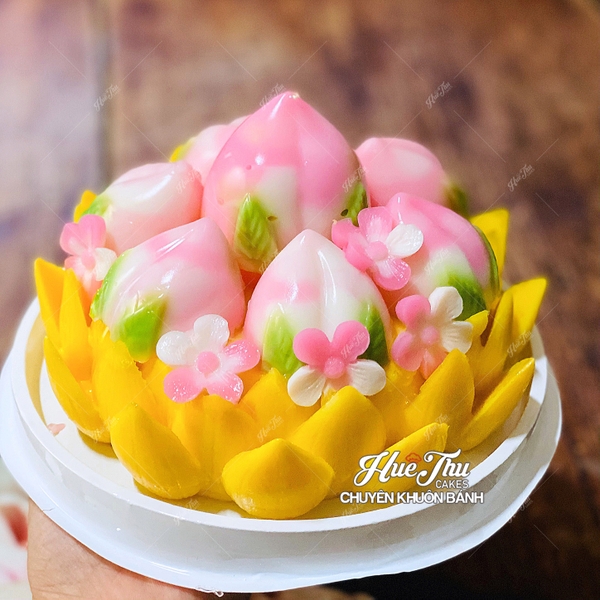 Khuôn rau câu Trái Đào (vỉ 9 trái) làm bánh rau câu 3D 4D nhấn xôi, fondant, socola, nến hanmade