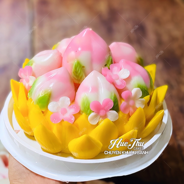 Khuôn rau câu Trái Đào (vỉ 9 trái) làm bánh rau câu 3D 4D nhấn xôi, fondant, socola, nến hanmade
