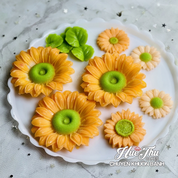 Khuôn silicon hoa Hướng Dương 10cm làm bánh rau câu 3D 4D nhấn xôi, fondant, socola, nến hanmade