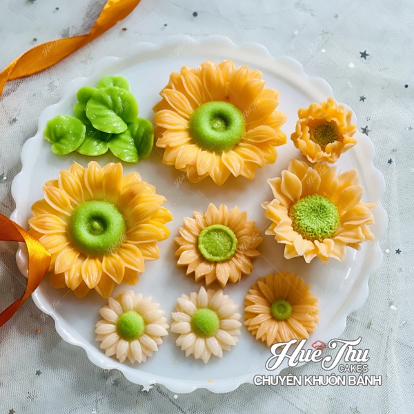 Khuôn silicon Hoa Hướng Dương Mặt Trời 5.5cm làm bánh rau câu 3D 4D nhấn xôi, fondant, socola, nến hanmade
