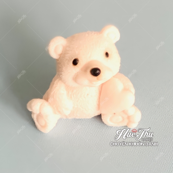 Khuôn silicon Chú Gấu 6.1cm A166 làm bánh rau câu 3D 4D nhấn xôi, fondant, socola, nến hanmade