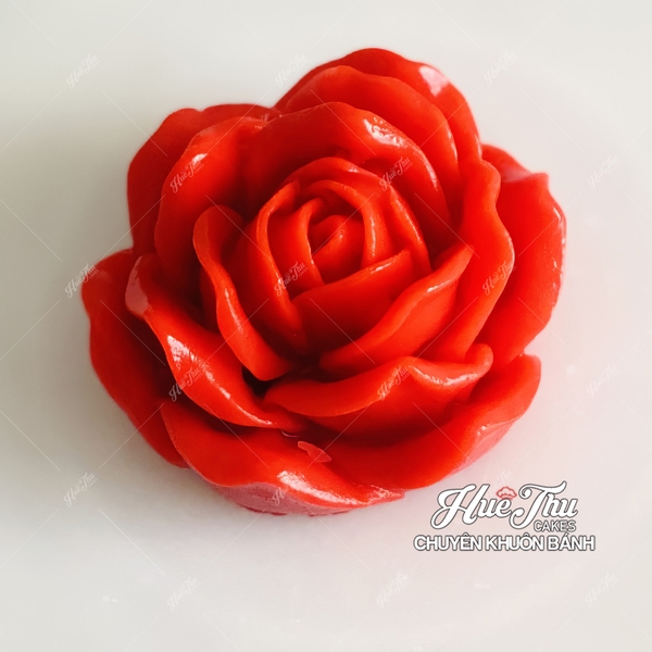 Khuôn silicon Hoa Hồng nụ xoắn 7.7cm làm bánh rau câu 3D 4D nhấn xôi, fondant, socola, nến hanmade