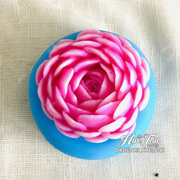 Khuôn silicon Sen Đá Ngàn Cánh làm bánh rau câu 3D 4D nhấn xôi, fondant, socola, nến hanmade