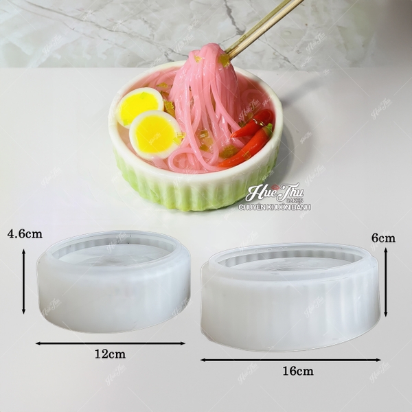 Khuôn silicon Chậu Hoa H1 12/16cm làm bánh rau câu 3D 4D nhấn xôi, fondant, socola, nến hanmade