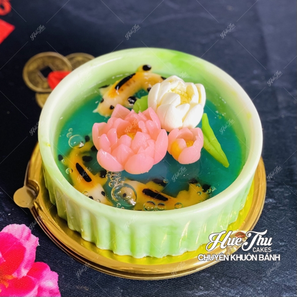 Khuôn silicon Chậu Hoa H1 12/16cm làm bánh rau câu 3D 4D nhấn xôi, fondant, socola, nến hanmade