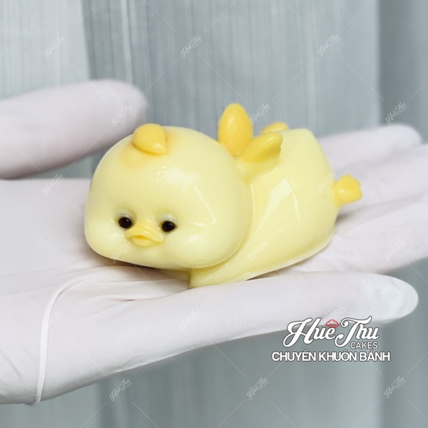 Khuôn silicon Chú Vịt Nằm 10.2cm A139 làm bánh rau câu 3D 4D nhấn xôi, fondant, socola, nến hanmade