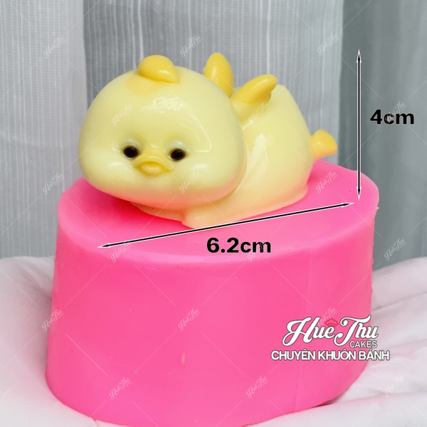 Khuôn silicon Chú Vịt Nằm 10.2cm A139 làm bánh rau câu 3D 4D nhấn xôi, fondant, socola, nến hanmade