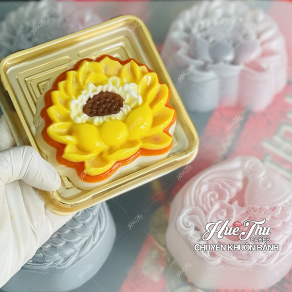 Khuôn rau câu, nhấn xôi Cá Chép Hoa Sen N7 (vỉ 4 khuôn) làm bánh rau câu, ép xôi