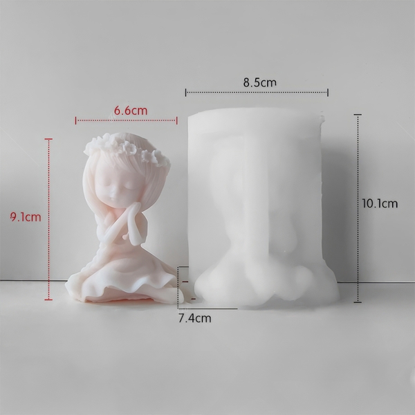 Khuôn silicon Em Bé Ngồi A93 làm bánh rau câu 3D 4D nhấn xôi, fondant, socola, nến hanmade