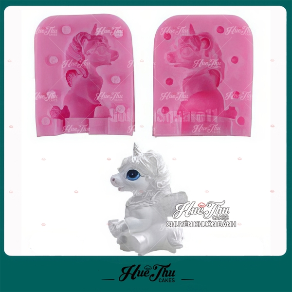 Khuôn silicon Ngựa Pony làm bánh rau câu 3D 4D nhấn xôi, fondant, socola, nến hanmade