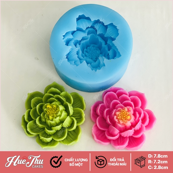 Khuôn silicon Hoa Sen A124 làm bánh rau câu 3D 4D nhấn xôi, fondant, socola, nến hanmade