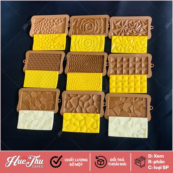 Khuôn silicon Socola Hoa Văn A103 (nhiều mẫu) ốp viền bánh rau câu 3D 4D nhấn xôi, fondant, socola, nến hanmade