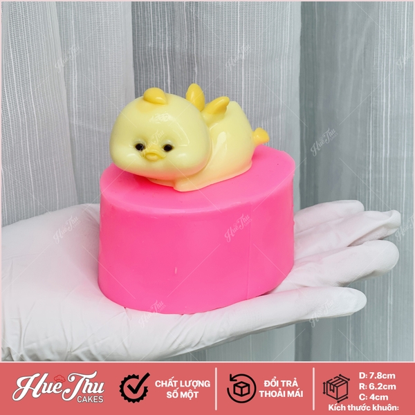 Khuôn silicon Chú Vịt Nằm 10.2cm A139 làm bánh rau câu 3D 4D nhấn xôi, fondant, socola, nến hanmade
