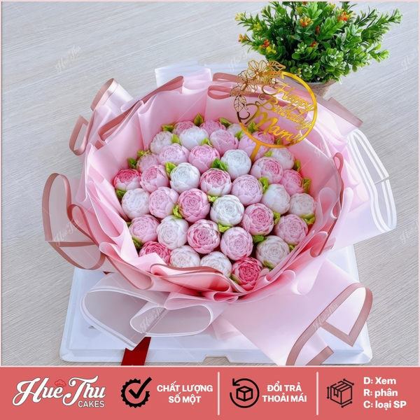 Khuôn silicon hoa Hồng Búp Hàn Quốc 4.5cm làm bánh rau câu 3D 4D nhấn xôi, fondant, socola, nến hanmade