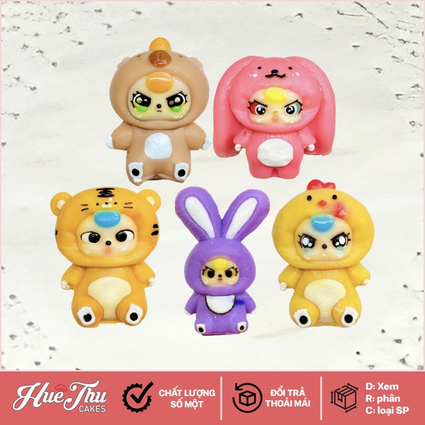 Khuôn silicon Baby Three A205 (nhiều mẫu) làm bánh rau câu 3D 4D nhấn xôi, fondant, socola, nến hanmade