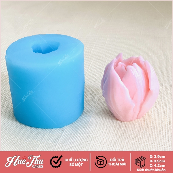 Khuôn silicon Hoa Tulip A181 làm bánh rau câu 3D 4D nhấn xôi, fondant, socola, nến hanmade