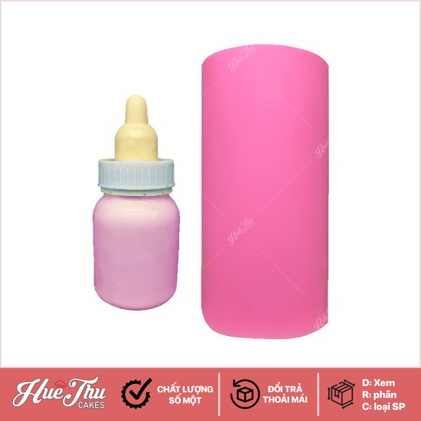 Khuôn silicon Bình Sữa làm bánh rau câu 3D 4D nhấn xôi, fondant, socola, nến hanmade