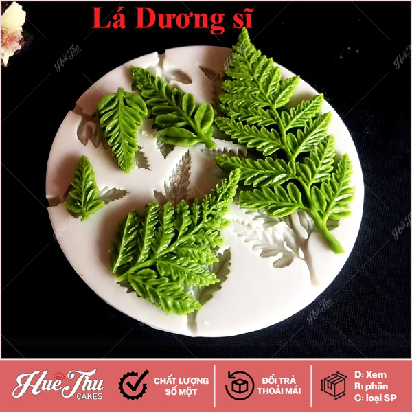 Khuôn silicon lá Dương Xỉ 8cm làm bánh rau câu 3D 4D nhấn xôi, fondant, socola, nến hanmade