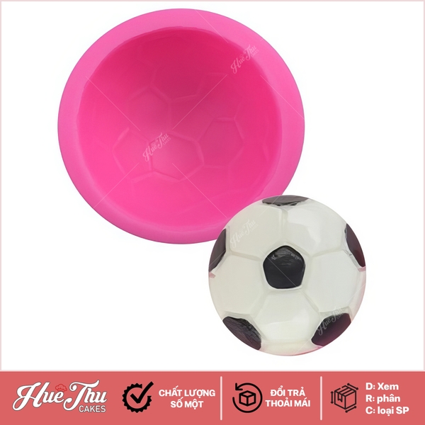 Khuôn silicon Quả Bóng 5cm làm bánh rau câu 3D 4D nhấn xôi, fondant, socola, nến hanmade