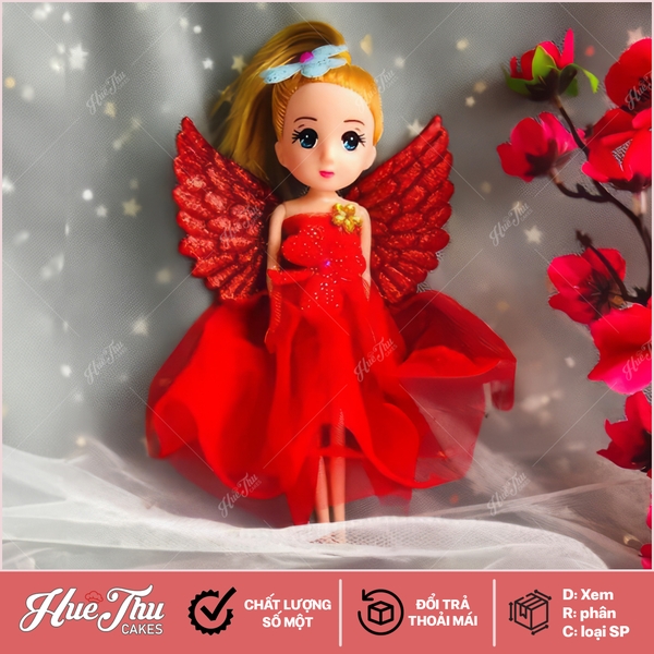 Búp bê Thiên Thần có cánh trang trí bánh rau câu, bánh kem (cho bé gái)