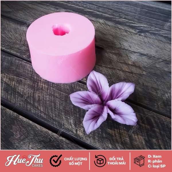 Khuôn silicon hoa Thái D3 4cm làm bánh rau câu 3D 4D nhấn xôi, fondant, socola, nến hanmade