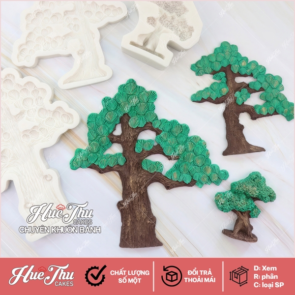 Khuôn silicon hình Cái Cây A38 làm bánh rau câu 3D 4D nhấn xôi, fondant, socola, nến hanmade