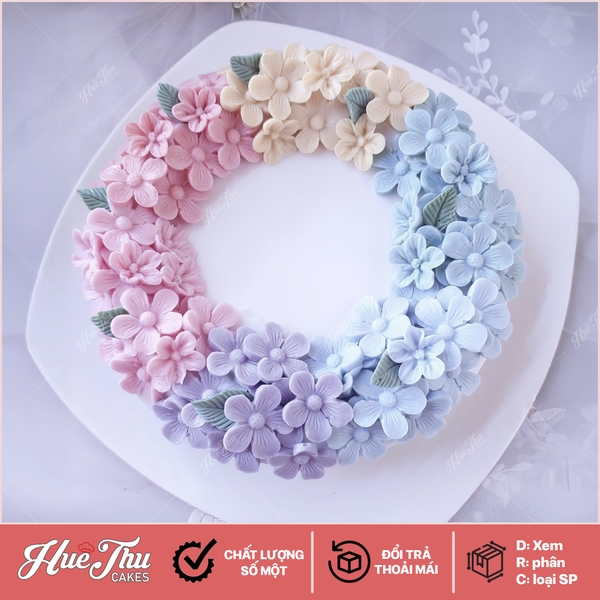 Khuôn silicon Hoa Mai Lộc Phát (12 bông) làm bánh rau câu 3D 4D nhấn xôi, fondant, socola, nến hanmade trang trí Hũ Vàng